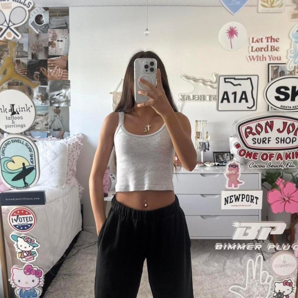 black brandy Melville Rosa sweatpants joggers - Picture 2 of 6